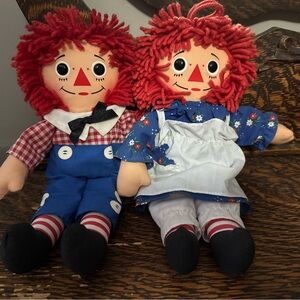 Hasbro Vintage Raggedy Ann & Andy Plush Doll 12”